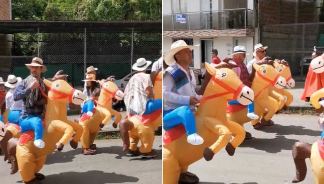 Riosucio celebra il Carnevale del Diavolo con cavalli gonfiabili: un messaggio contro lo sfruttamento animale